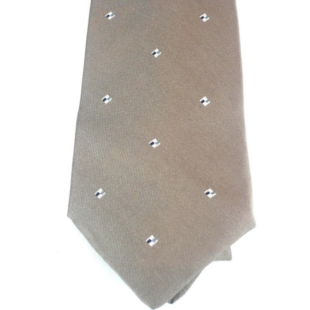 Givenchy Monsieur 100% Silk Brown Geometric Design Necktie